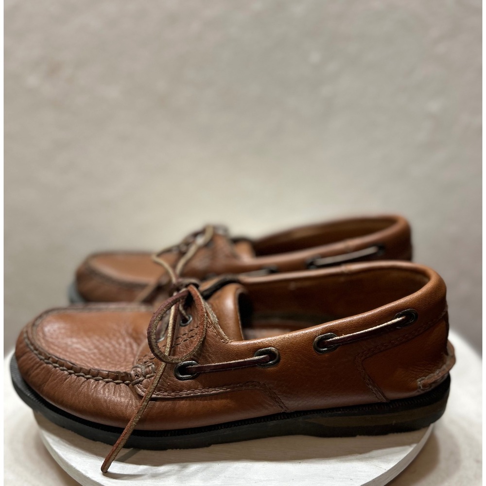 Clarks Mens Active Air Brown Leather Boat Shoes 2-Eye Moc Toe Loafers 30102 9.5M